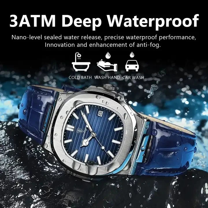 POEDAGAR 613 Watch for Men Factory Manufacturers Wholesale Waterproof Luminous Quartz Luxury Watches Mens Leather Wristwatch