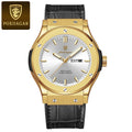 POEDAGAR Luxury Business Watch For Men Waterproof Luminous Date Week Man Wristwatch Silicone Strap Fashion Quartz Men's Watches