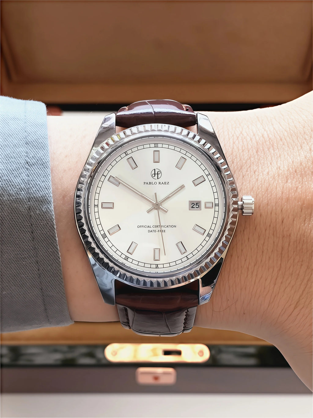 POEDAGAR Actual Photo Brand Top Luxury Man Watch Date Waterproof Luminous Leather Watches For Men High Quality Quartz Wristwatch