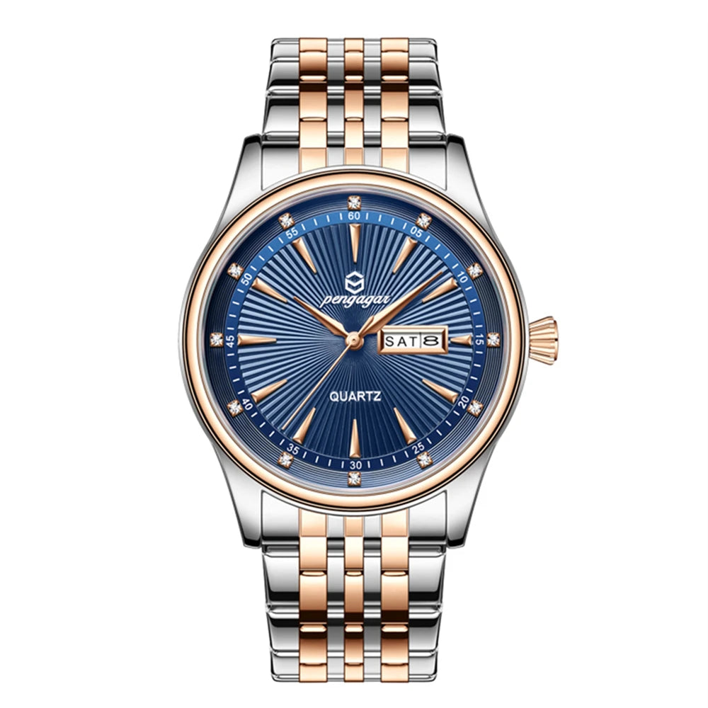 PENGAGAR Top Brand Luxury Fashion Diver Watch Men 30ATM Waterproof Date Clock Sport Watches Mens Quartz Wristwatch Relogio