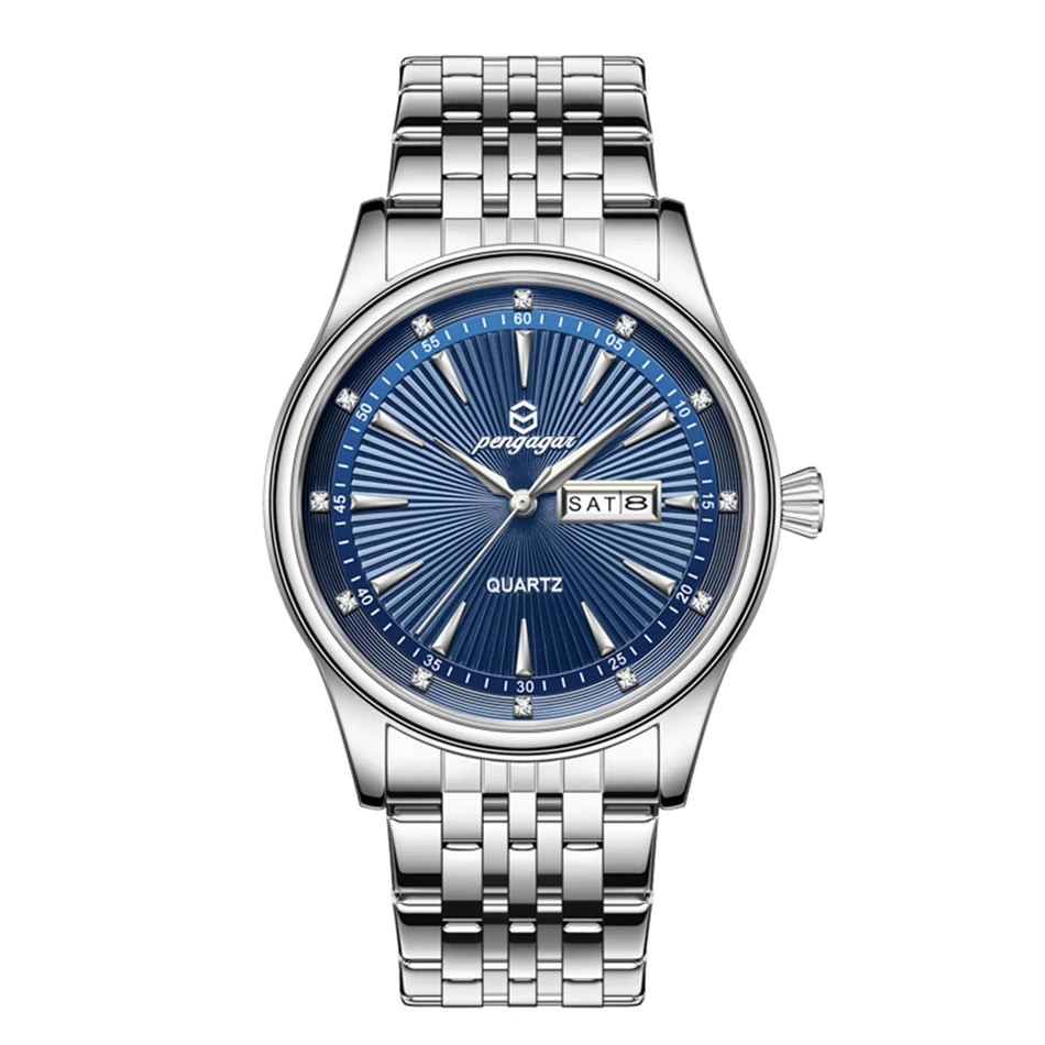 PENGAGAR Top Brand Luxury Fashion Diver Watch Men 30ATM Waterproof Date Clock Sport Watches Mens Quartz Wristwatch Relogio