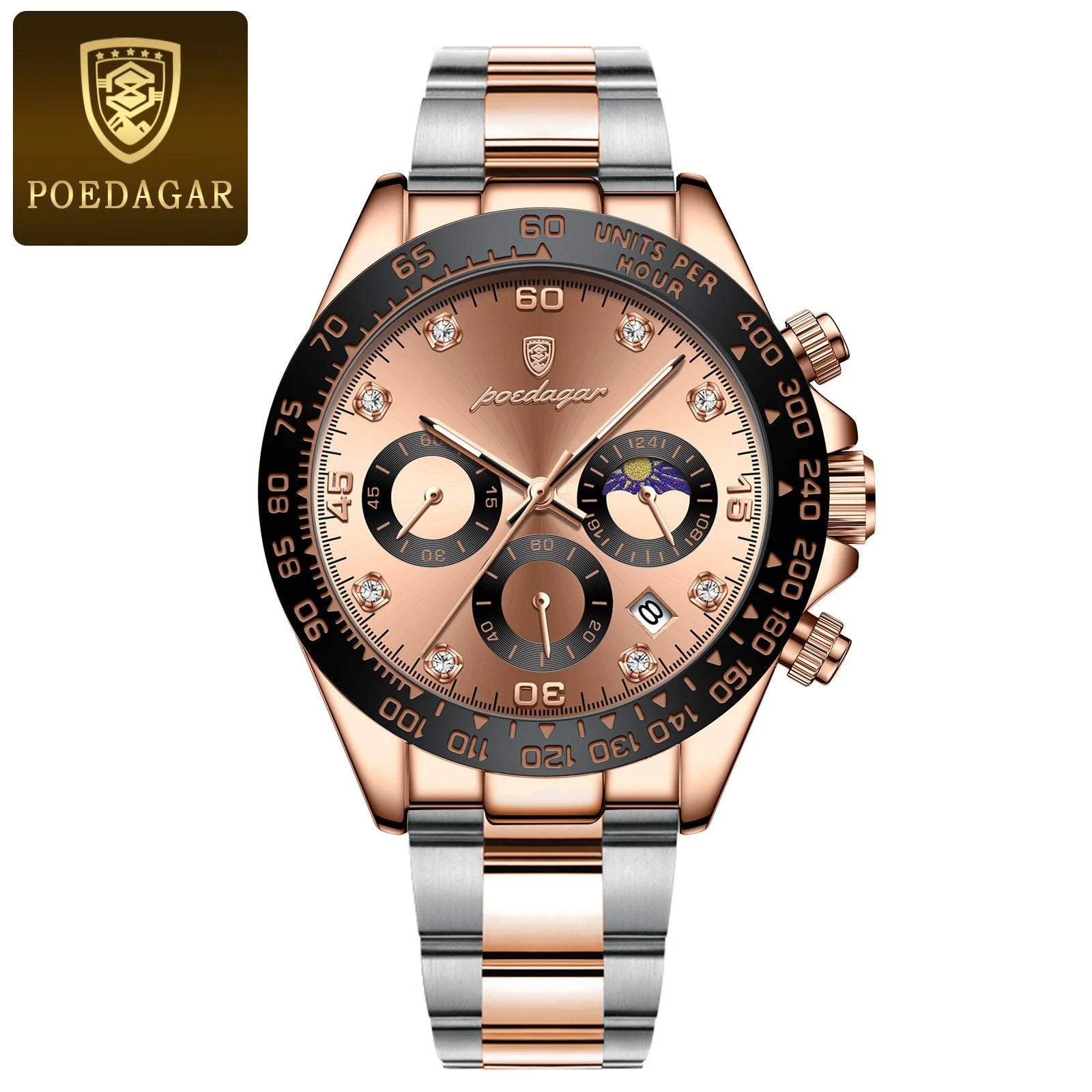POEDAGAR Fashion Luxury Men Wristwatch Chronograph Date High Quality Quartz Man Watch Waterproof Luminous Military Men's Watches