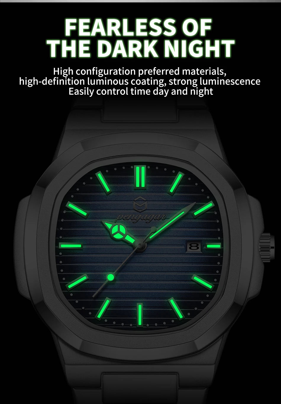2025 New Luxury Military Man Watch Square Waterproof Luminous Date Week Men Watch Stainless Steel Quartz Men's Watches Reloj+box