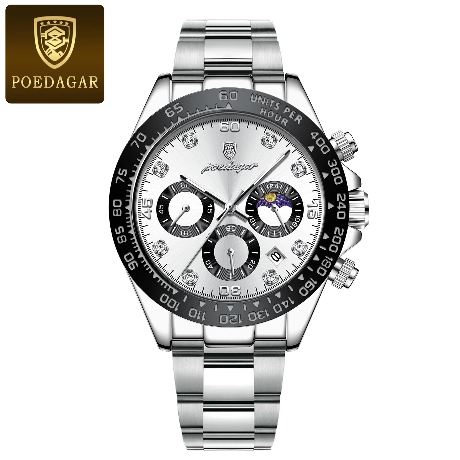POEDAGAR Fashion Luxury Men Wristwatch Chronograph Date High Quality Quartz Man Watch Waterproof Luminous Military Men's Watches